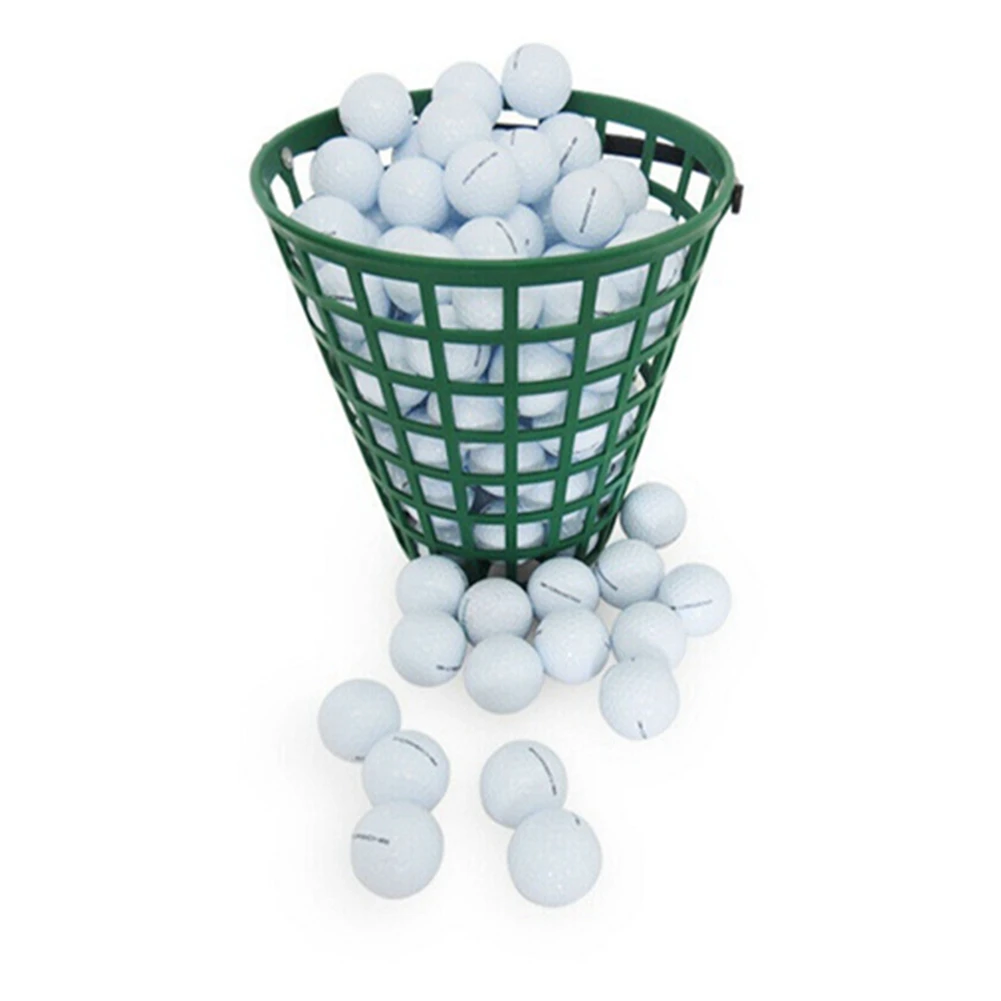 

T61C_Golf Basket Golf Container with Handle Ball Rack for Stadium Outdoor Sports Green