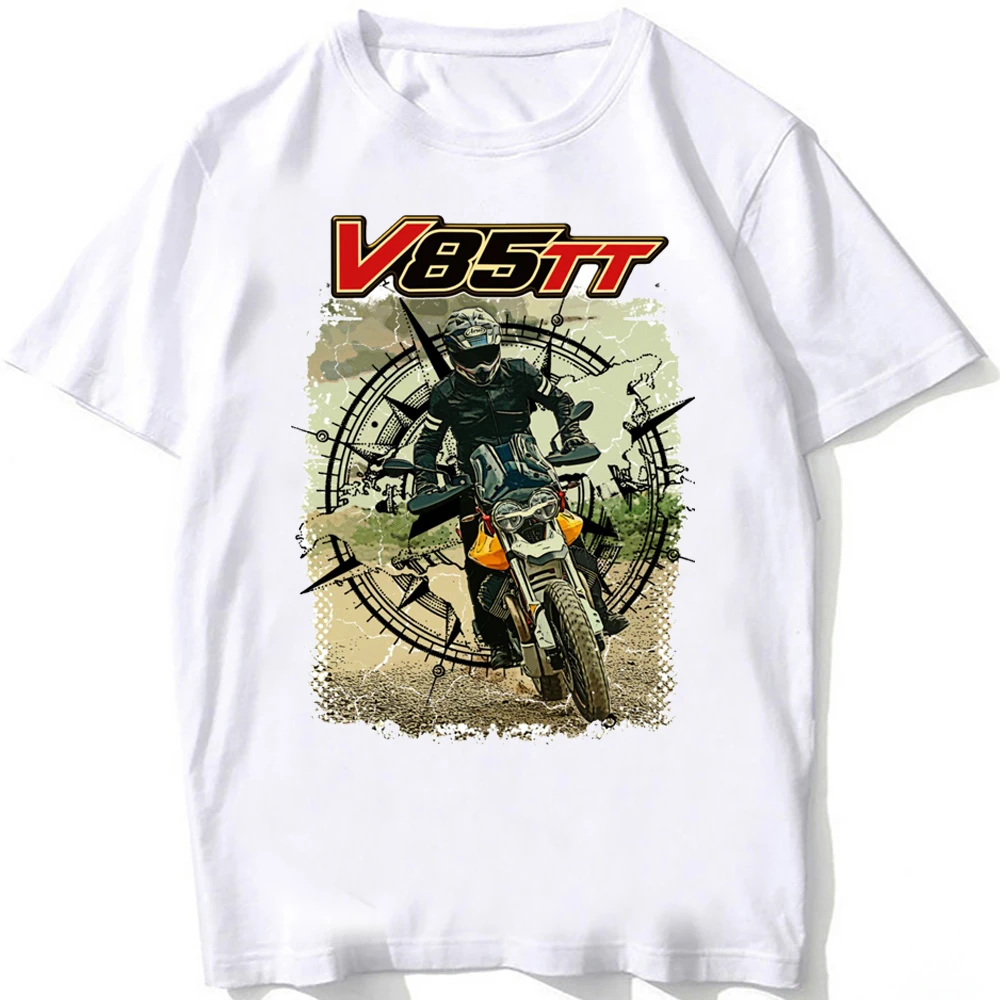 Футболка AMEITTE V85 TT Мужская классическая, рубашка для путешествий, эндуро, поездок, горы, приключения, езды на мотоцикле, с коротким рукавом, для фанатов
