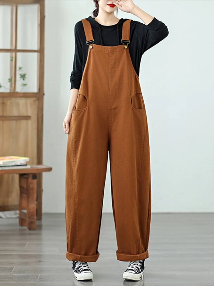 

Laid-ba Sle комбинезон с высокой талией и широкими штанинами, женские комбинезоны больших размеров для похудения, серия Salt, осеннее новое поступление