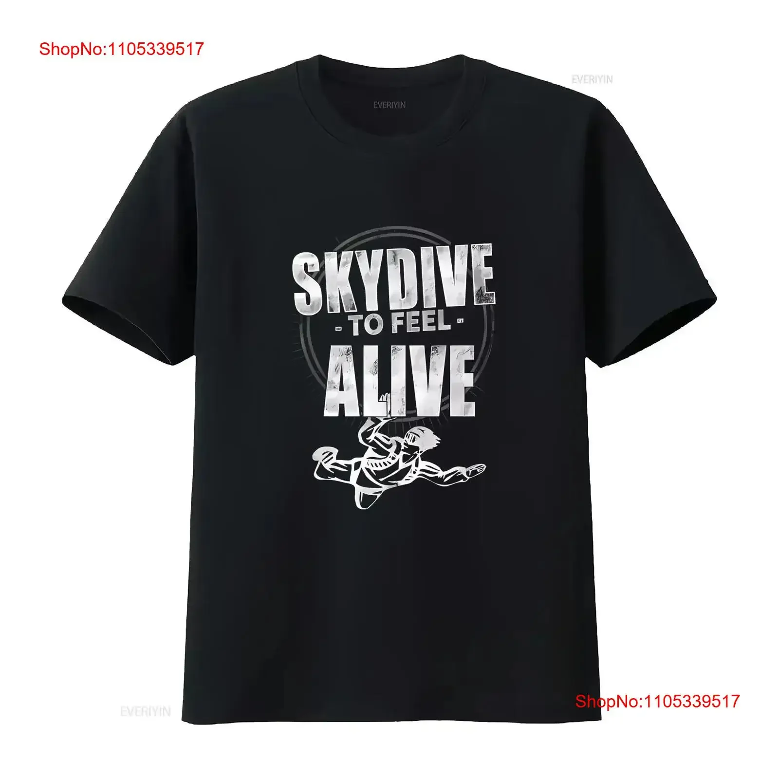 T-shirt SKYDIVE To Feel ALIVE vintage délavé polyvalent pour homme, haut extensible pour un usage quotidien, mode légèrement décontractée vintage