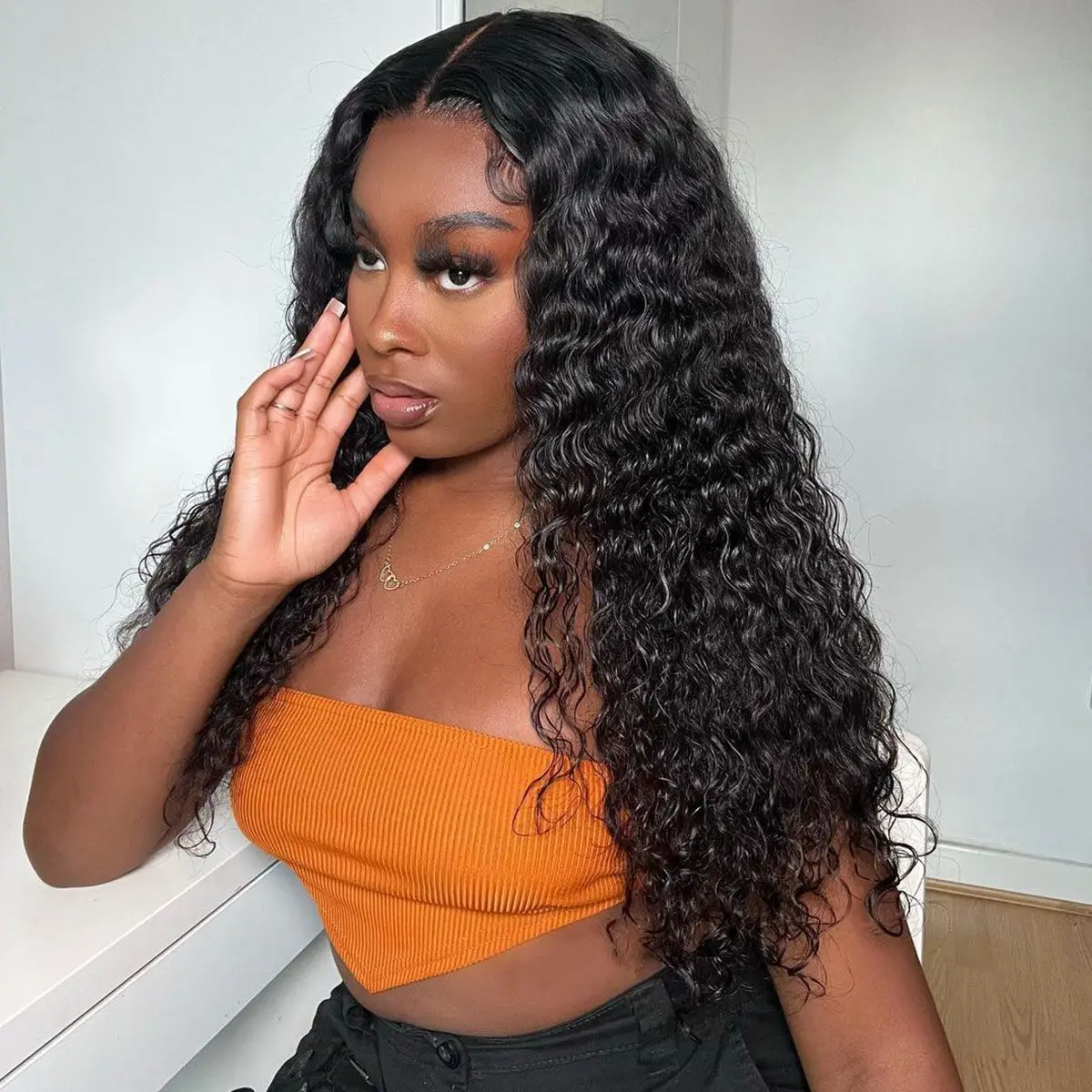 

13x6 HD Lace Front Wigs Curly Deep Wave Curls 13x4 transparent Lace Front wig Human Hair pre plucked Brazilian Wigs for Women