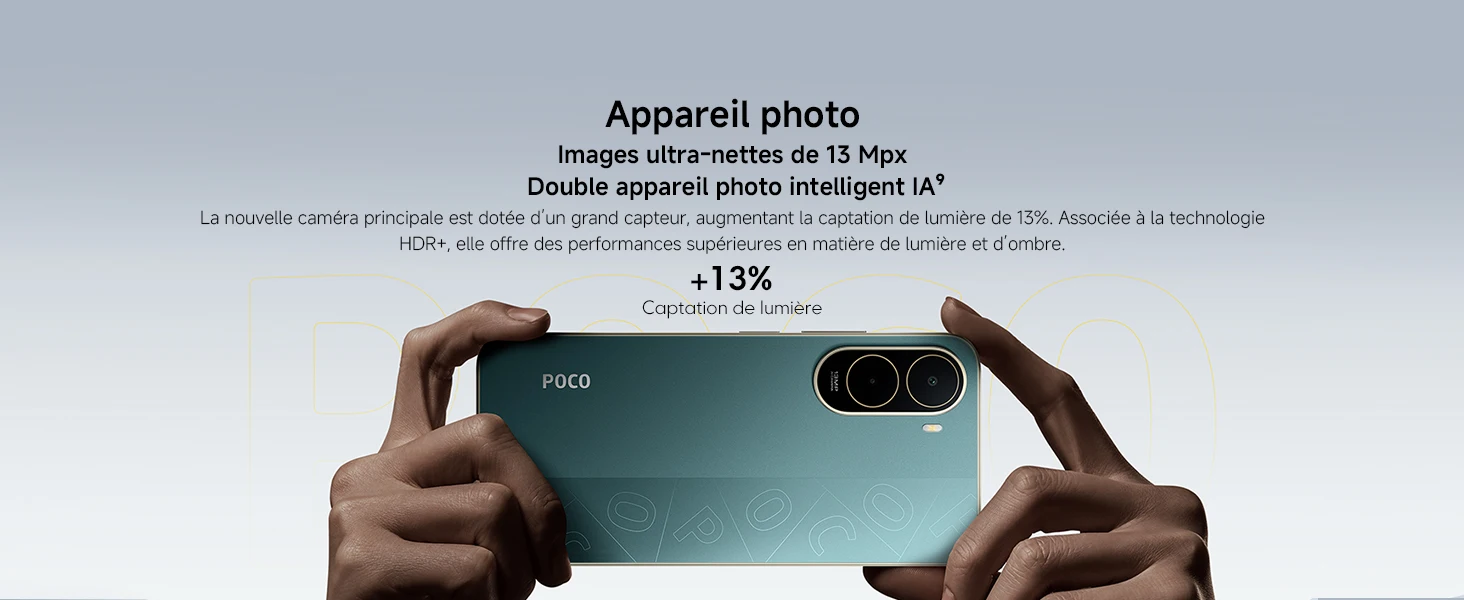 Xiaomi France POCO C81 Pro, immersive screen of 6,9 ", long battery life of meh, powerful octa-core processor, dual camera IA of 13 Mpx