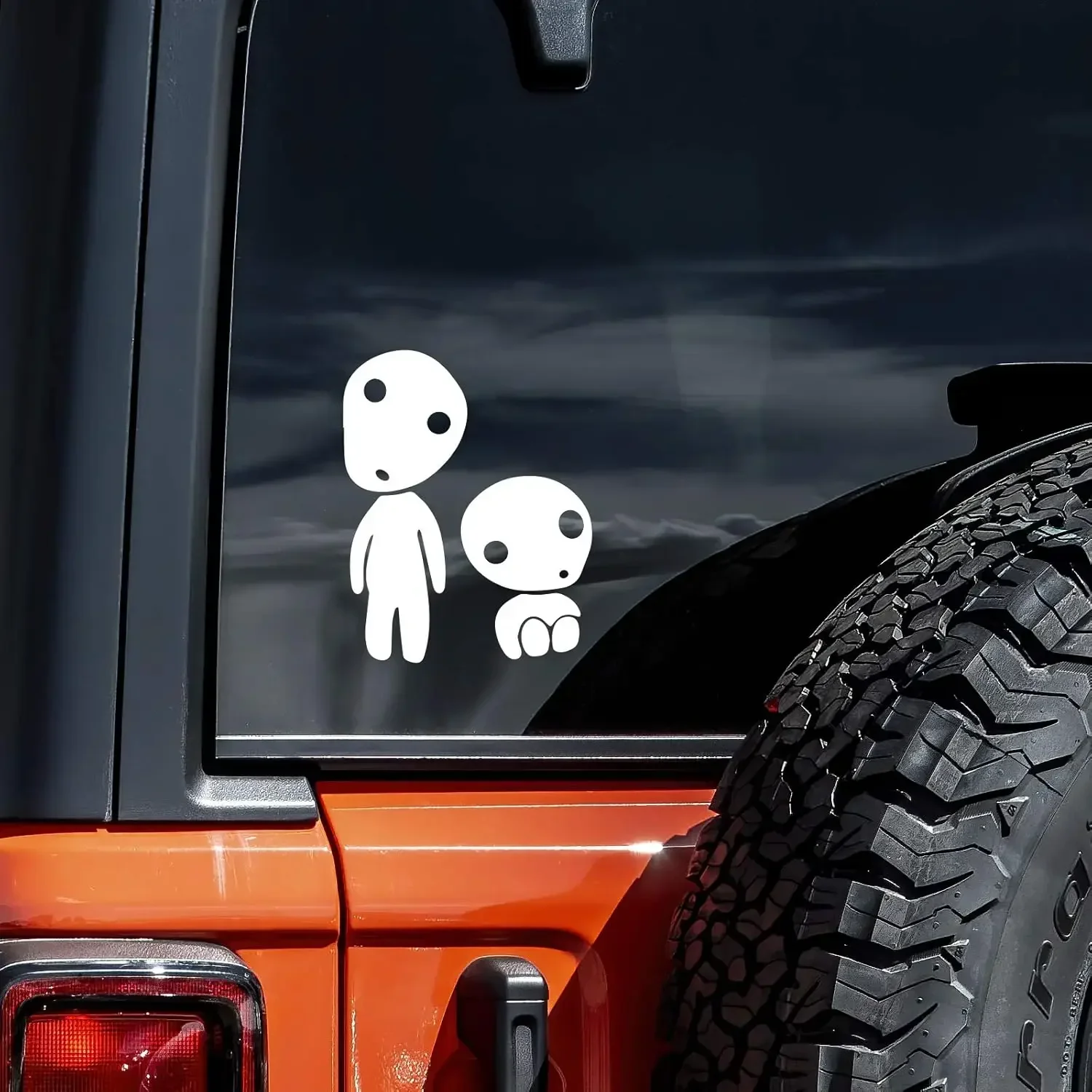 1PC Kodama Tree Spirit - Adhesivo de vinilo de anime de la princesa Mononoke, impermeable, resistente al sol, para coche, camión, ventana, portátil, pared, decoración de PVC