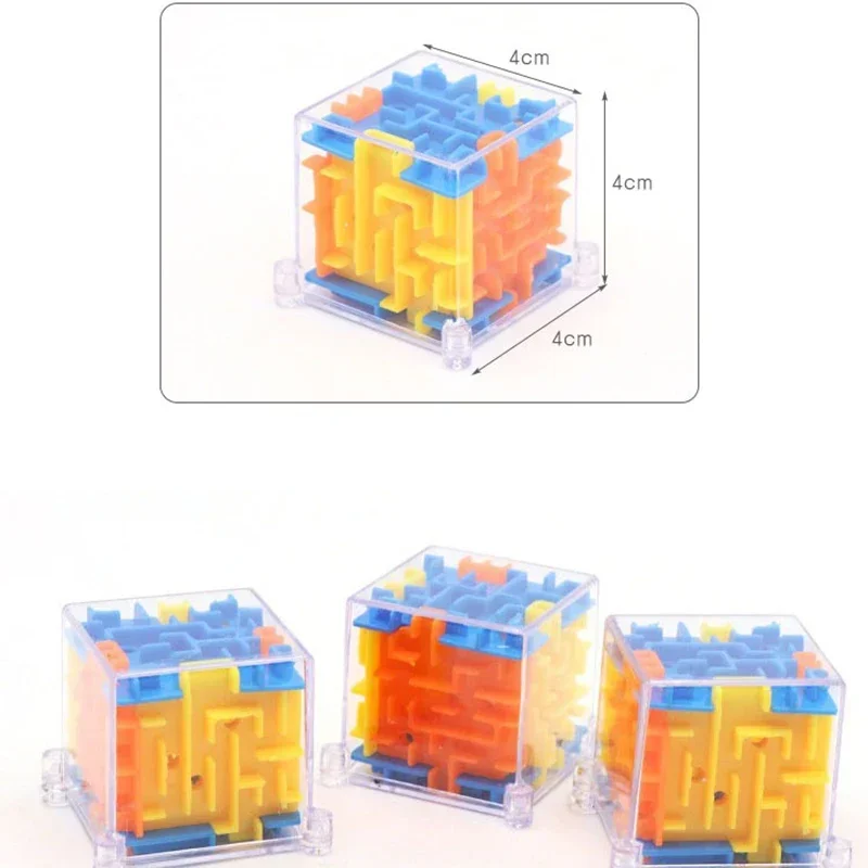 3Pcs 3D Maze Magic Cube Toys Children Gift Six-sided Brain Developing Educational Toy Labyrinth Ball Toys Magical Maze Ball Game