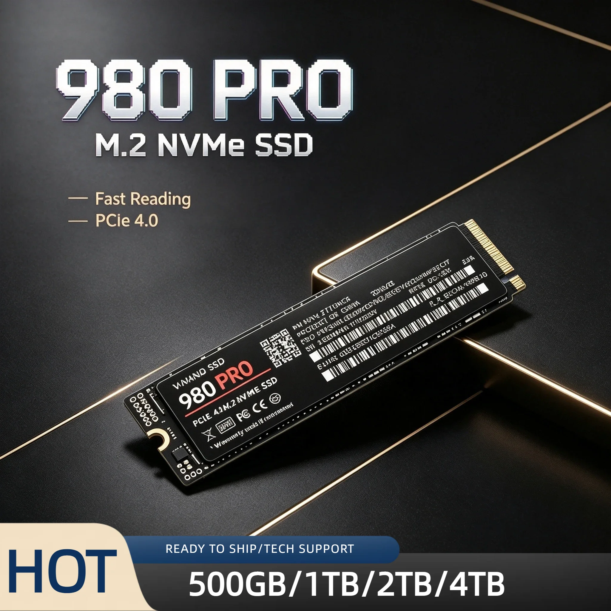 M2 2280 980 Pro NVMe High Speed SSD Hard Disk 1TB 2TB 4TB Option High Read Write Speed Solid State Drive PS5 Gaming Mac