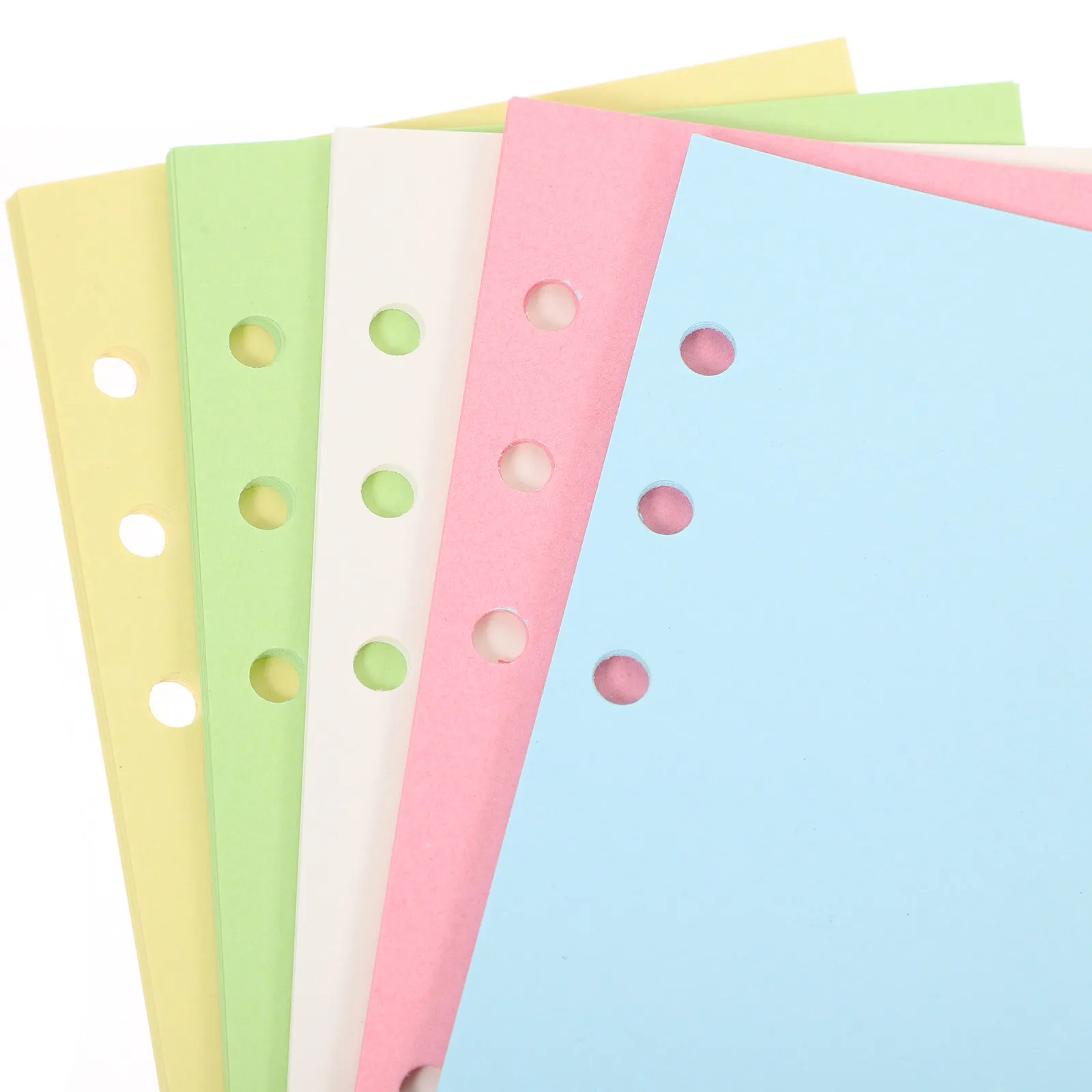 100Sheets A6 Blank Loose Leaf Paper for 6 Ring Binder Refill Smooth Writing Surface Ideal for Students Professionals Journal