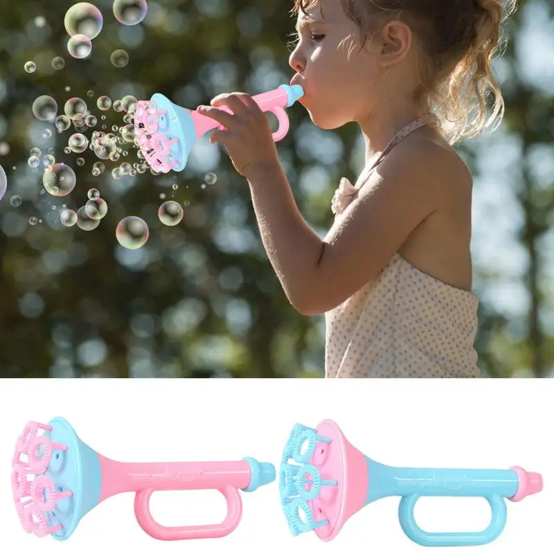 Bubble Blower Wand Kids Bubble Wand Maker Toy With Solution Fun Summer Bubble Blower Toys Trumpet Bubble Blower For Children