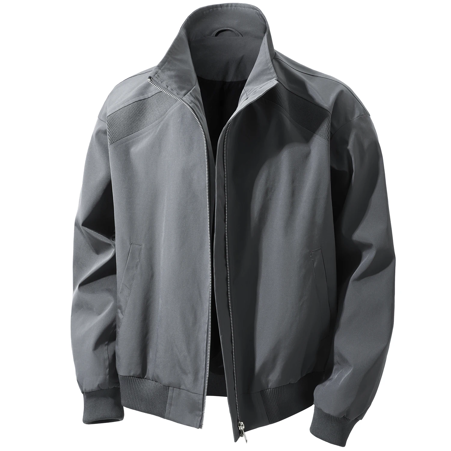 Men's Stand Collar Waterproof Windbreaker Jacket American Style Outdoor Patchwork Sports Field Climbing Streetwear Coat