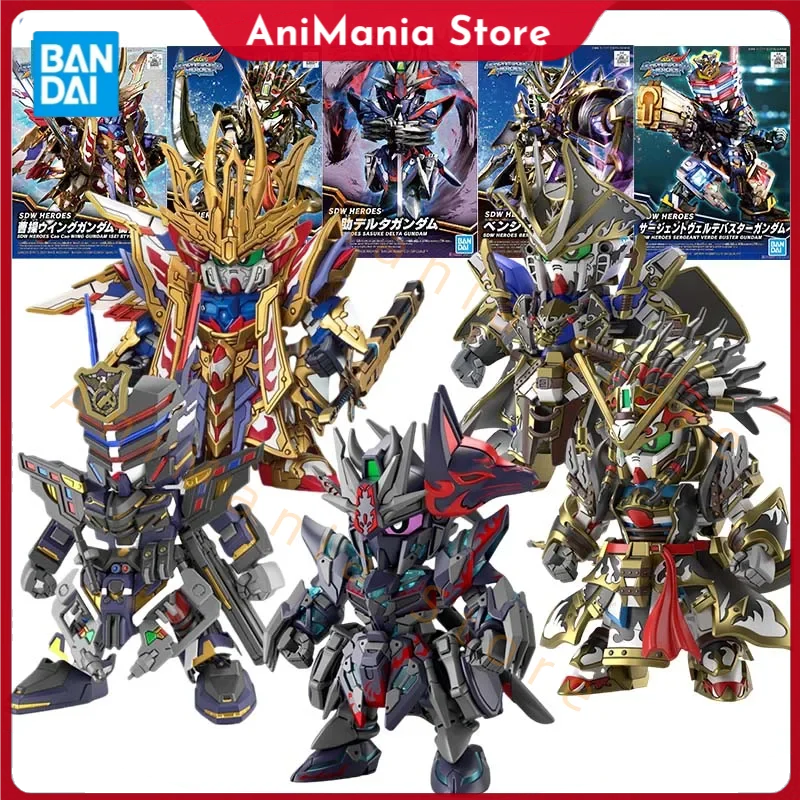 

Bandai Gundam Model Kit SDW Wing Isei Delta Second V V2 Verde Buster Action Figure Gunpla Building Kit Anime Figures Toys Boys