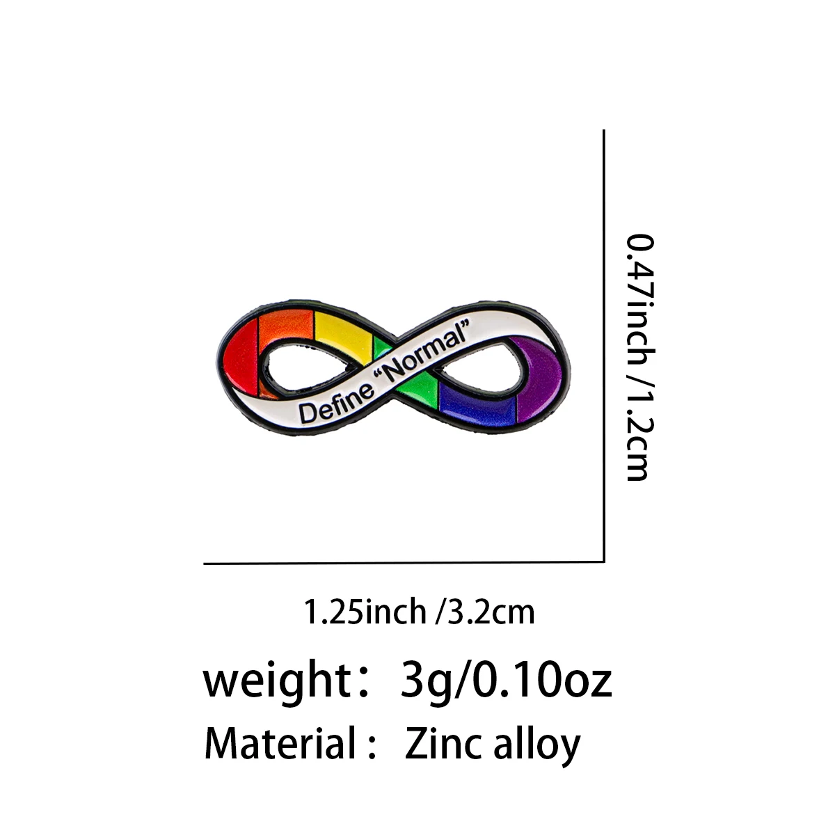 Rainbow Symbol Brooches for Women Girls Enamel Lapel Pins DIY Clothing Hat Bag Accessories Party Daily Decoration Holiday Gift