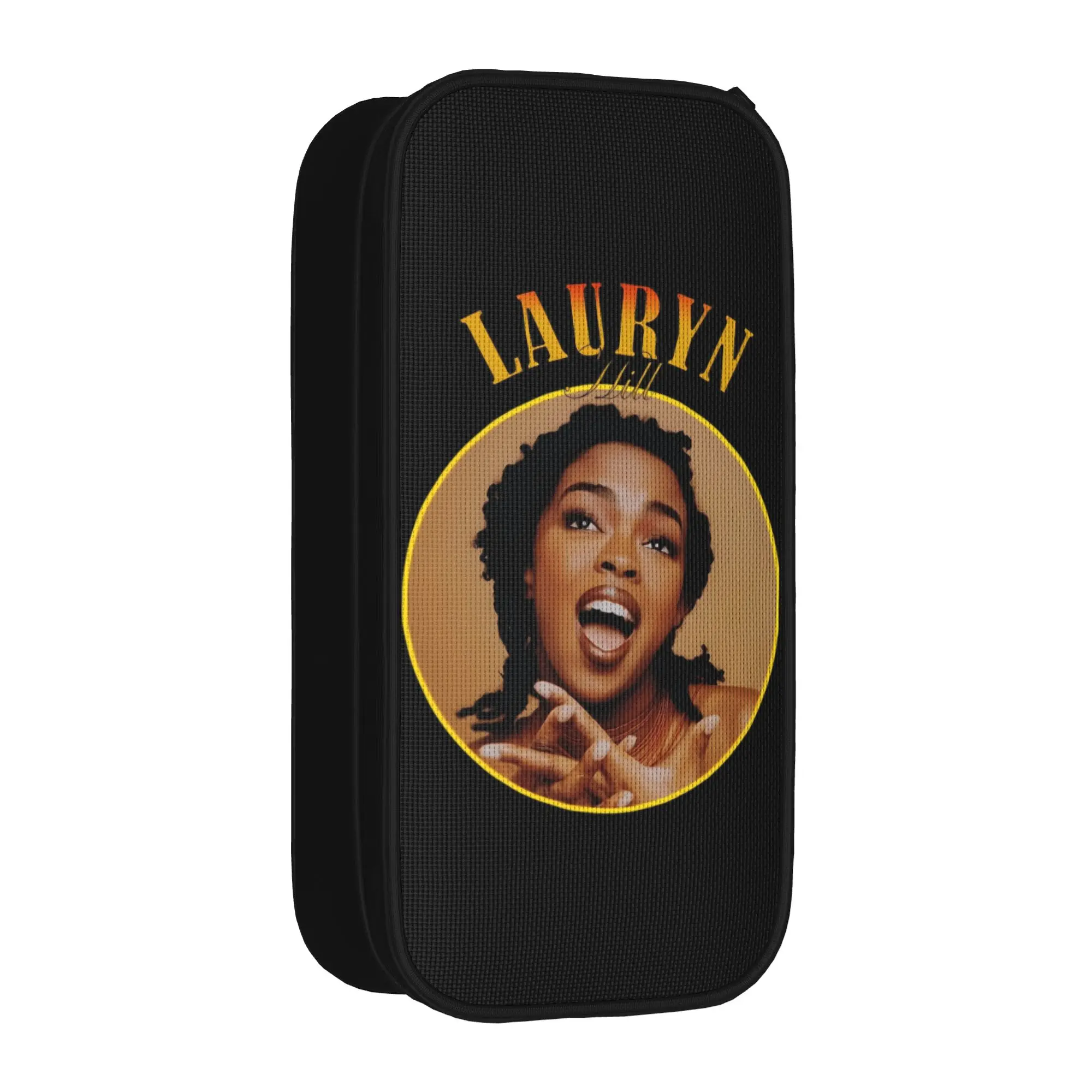 Lauryn Hills Portrait Circle Pencil Case Lovely   Pen Holder Bag Student Large Storage Office Gift Pencilcases
