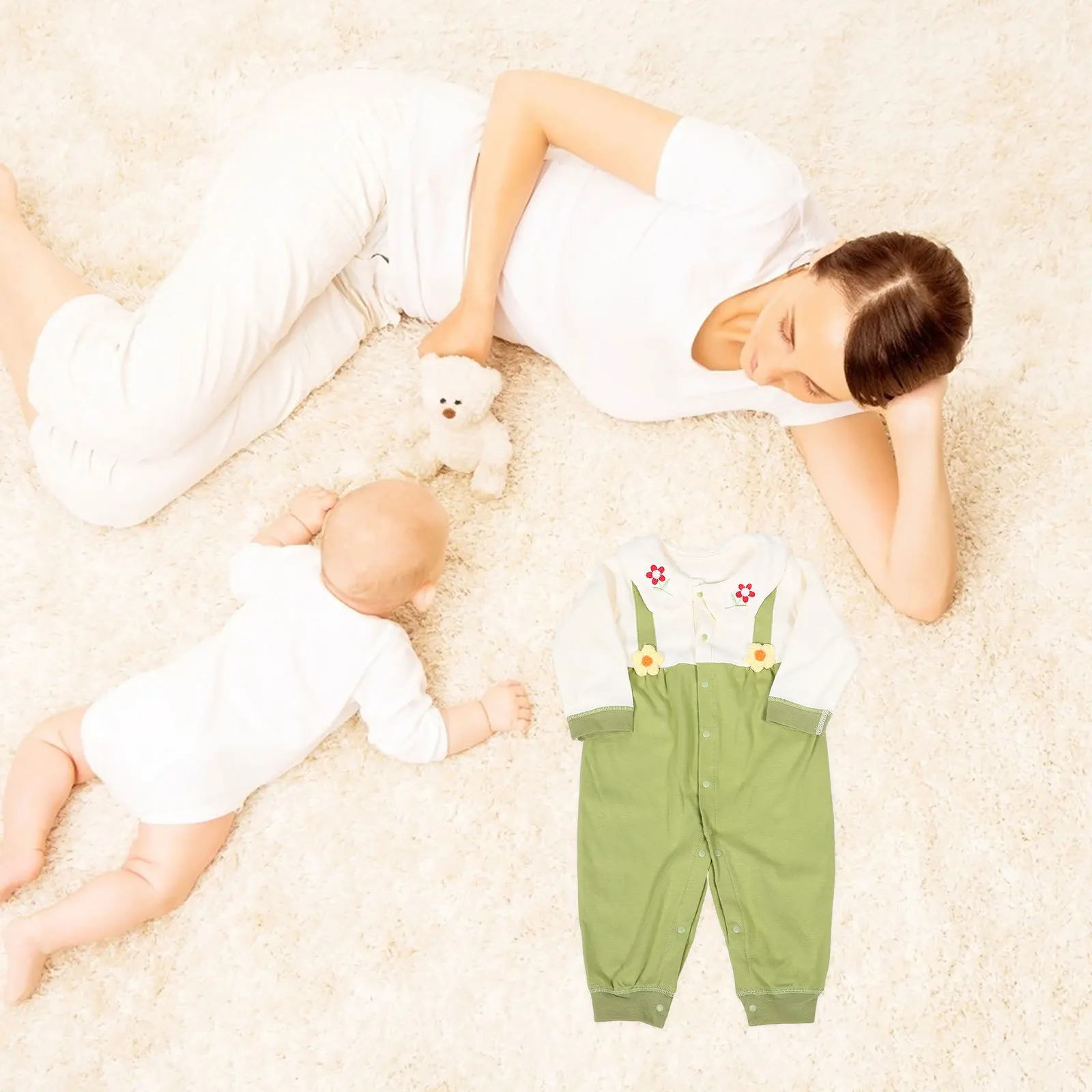 

Cotton Long Sleeve Bodysuit for Babies Vintage Collar Design Newborn Sleepwear and Daywear Spring Autumn Infant Clothing Unisex