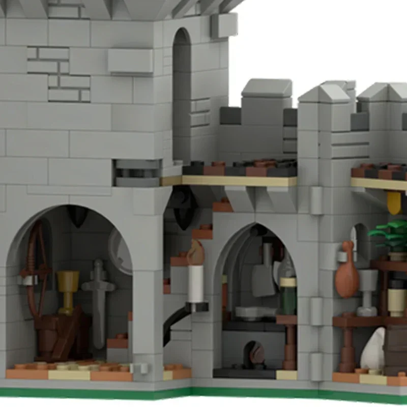 Moc Building Blocks ปราสาทรุ่น Series Tower โกดังการวิเคราะห์อิฐ DIY ประกอบของเล่นก่อสร้างสําหรับ Childr วันหยุดของขวัญ