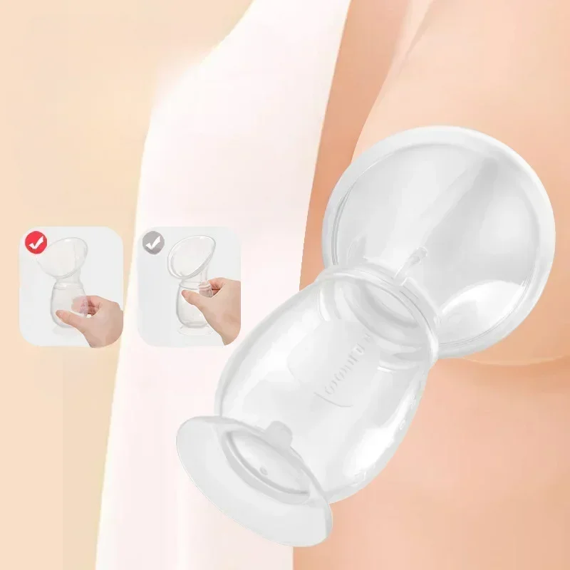 Maternal Manual Breast Pump Silicone Anti-spill Breast Milk Collector Postpartum Breast Milk Collector for Breast Feeding