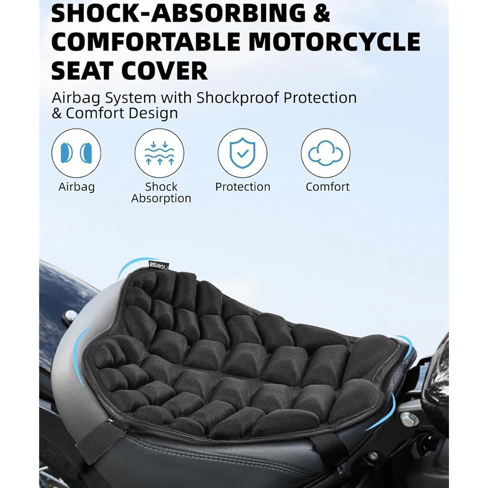 

Motorcycle Seat Cover 3D Comfort Air Seat EVA Cushion Cover Waterproof Shock Absorption Universal Motorcycle Seat Cushion
