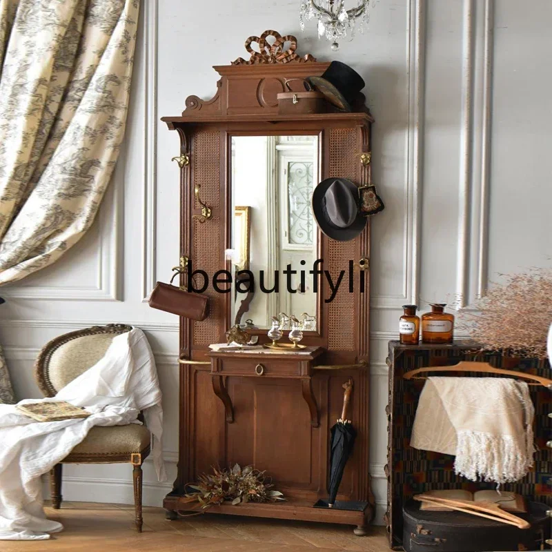 

pg45All solid wood coat rack Floor-to-ceiling vertical multi-functional multi-scene with rack Hanging clothes rack