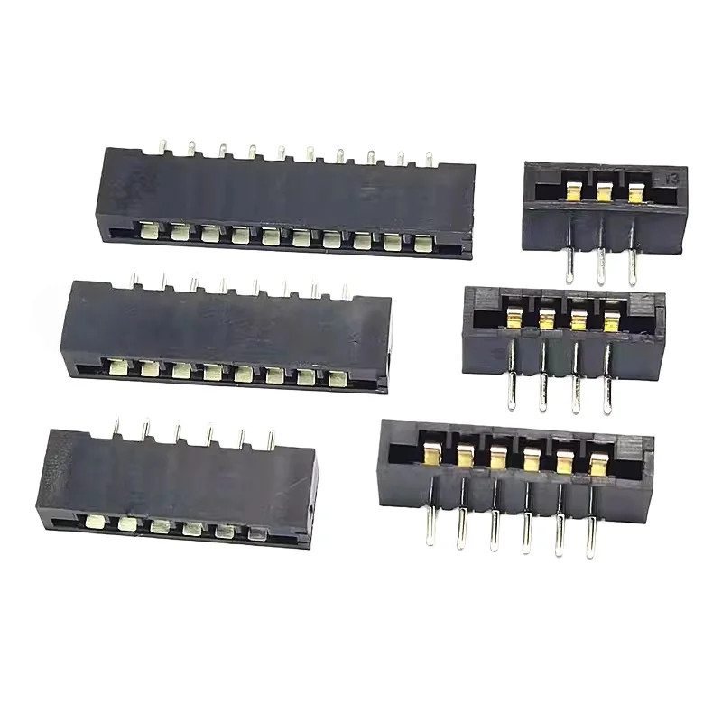10Pcs FPC Connector Flat Flexible Cable Socket 2.54mm Pitch Film Socket Straight Pin or Bent Pin Foot Double-Sided Connection