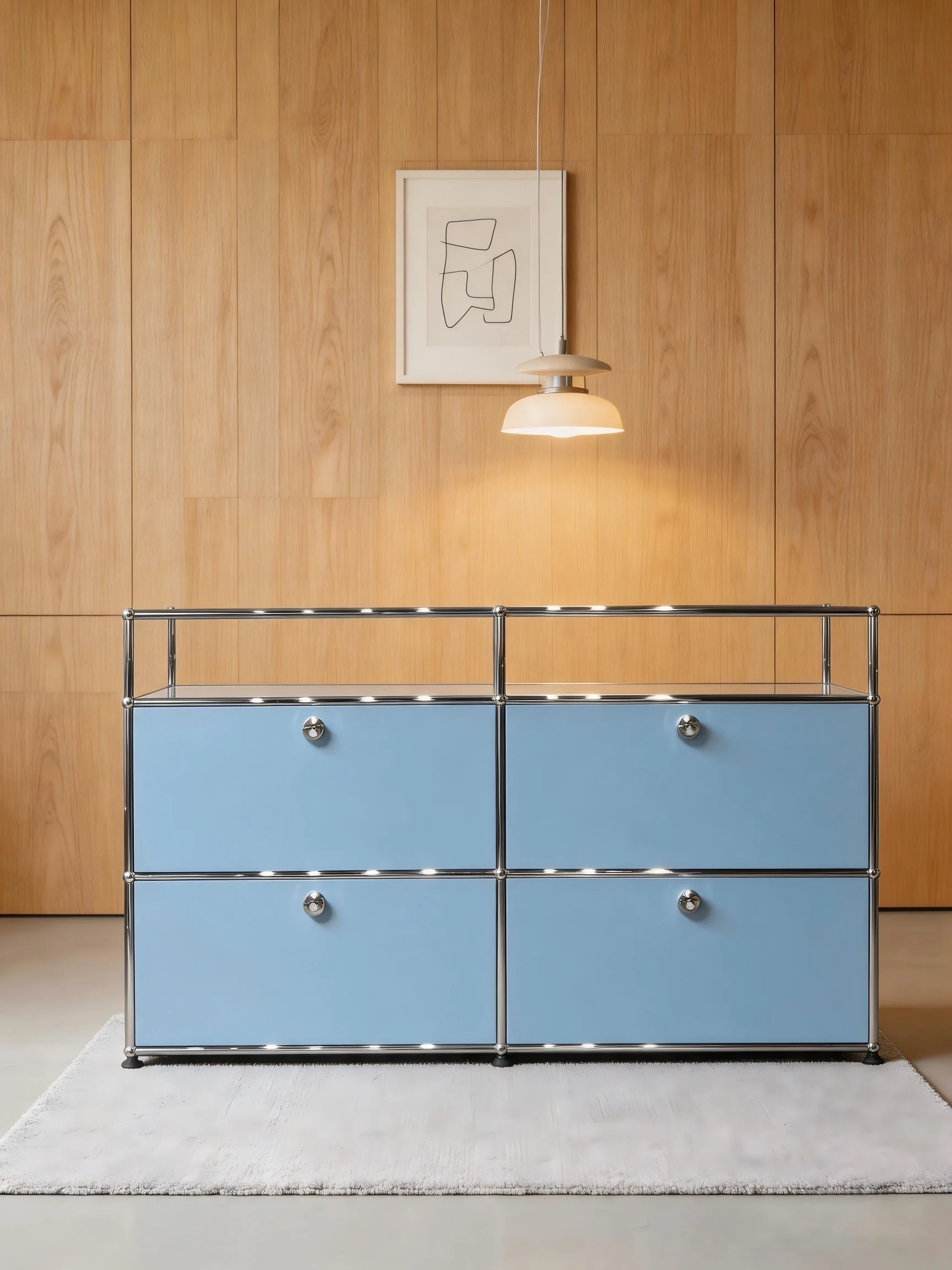 Modern Stainless Steel Minimalist Cabinet