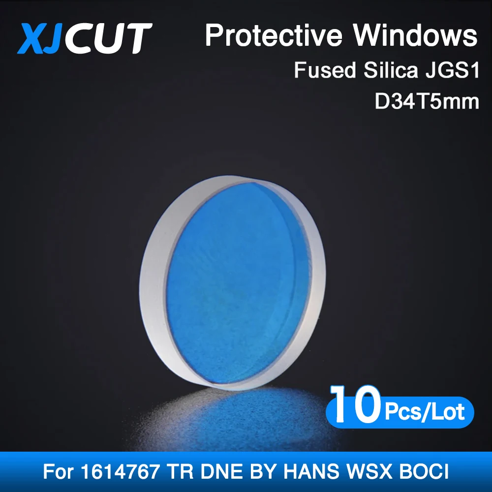 

XJCUT 10 шт./лот импортные кварцевые волоконные лазерные защитные очки/линза 34*5 мм для машин WSX Precitec Raytools Bodor BOCI