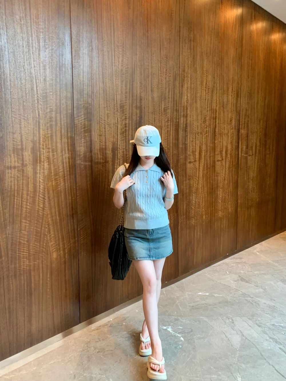 

NE Summer New High Waist A-Line Slimming ort Skirt American Retro Sle Women's Skirt Denim Material A-Line Skirt