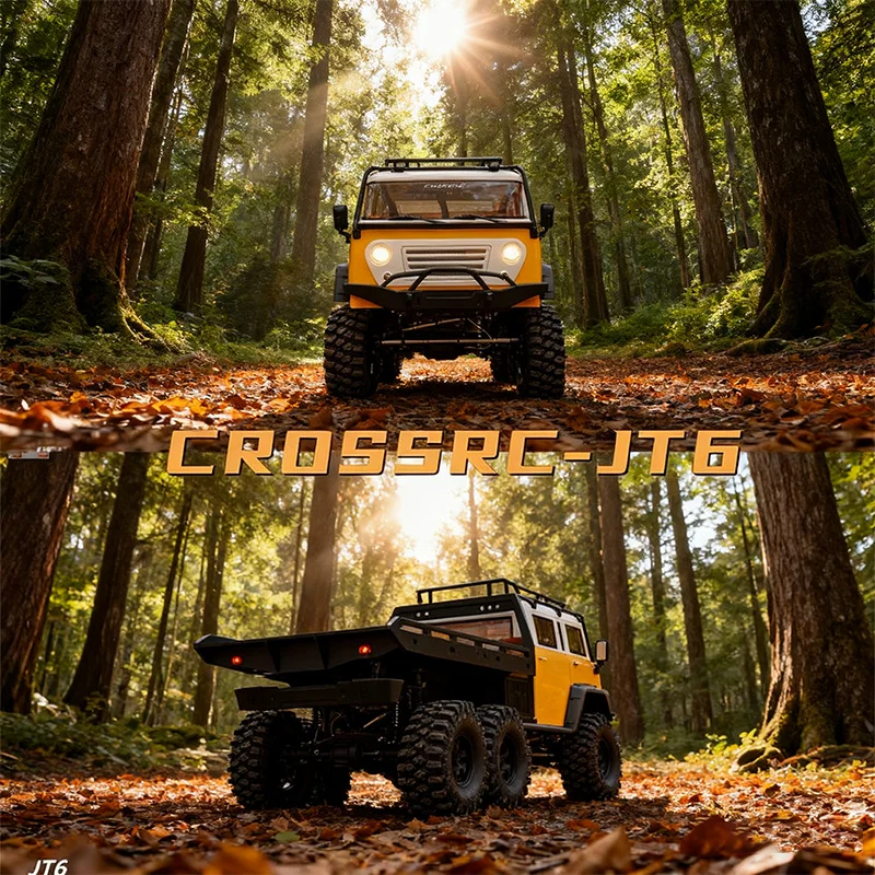 

CROSSRC EMO JT6 Climbing Car Flatbed Car Trailer Crossing RC Remote Control Electric Model Six-Wheel Drive Off-Road Vehicle JT6