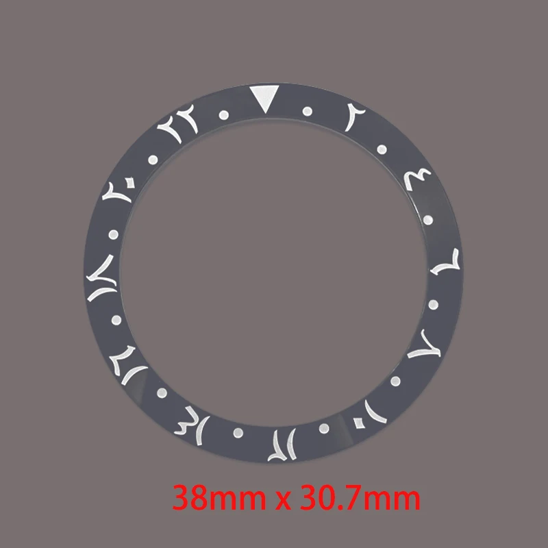 Изогнутое керамическое кольцо безеля для часов 38 мм подходит для SKX007 SRPD SUB, корпус NH35 NH36, механизм, кольцо безеля, ремонтные детали