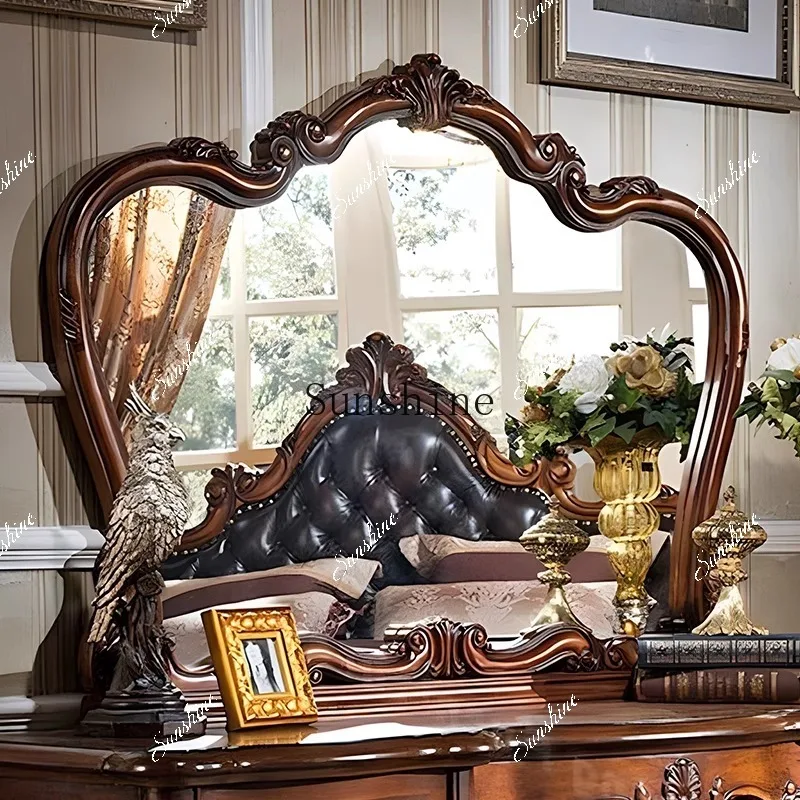 American solid wood, luxury retro makeup table, bedroom height, villa, custom furnitureP