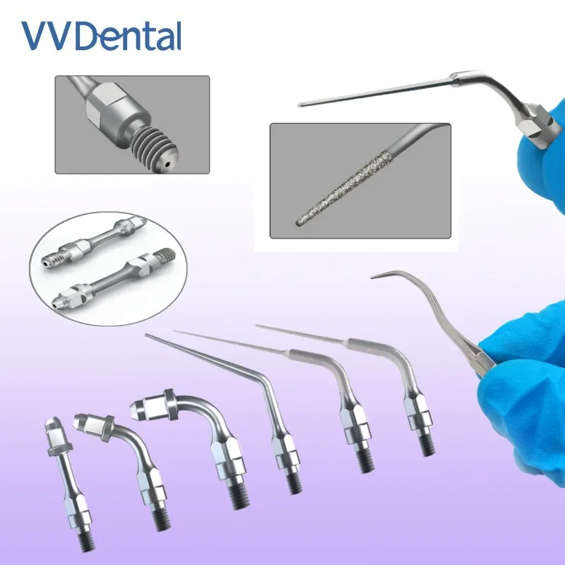 

VV Dental 1 шт. ультразвуковые насадки для отбеливания зубов, металлические рабочие насадки из нержавеющей стали, подходят для SIRONA ES0 ES1 ES2 GS1 GS2 CS1