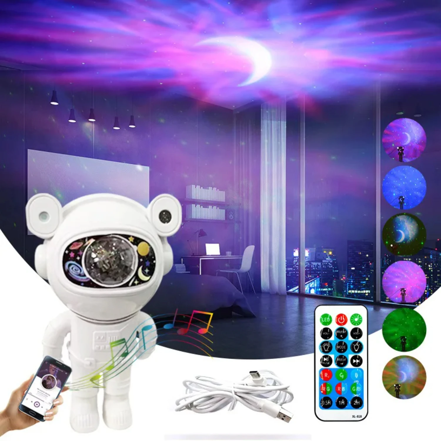 Decorative LED Astronaut Space Projector Night Light for Bedroom - Stunning Starry Nebula Design - Perfect Ceiling Decorative Gi