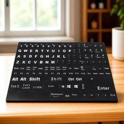 

1 Sheet Keyboard Stickers Universal English Letter Replacement Labels for Laptop Desktop Notebook Computer Keyboard Language