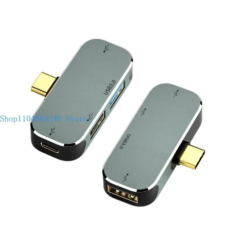 652F Type C HUB USB 2.0 Laptop External 4 Ports Adapter Splitter for Windows
