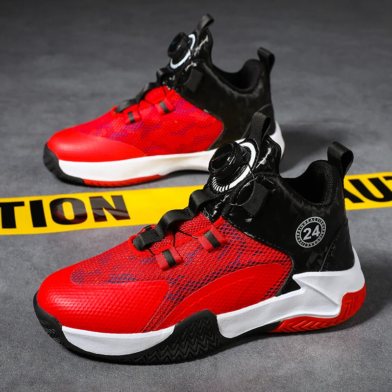 

Children‘s Basketball Shoes Anti-slip High-Top Basketball Combat Boots Boys Girls Cushioned Sneakers Breathable Athletic Shoes