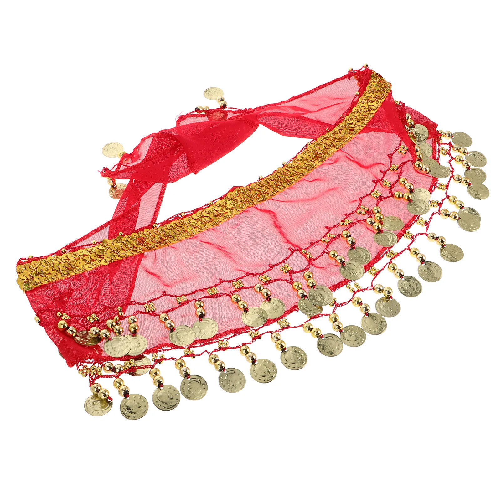Kids Belly Dance Hip Scarf Lightweight Adjustable Waist Belt Belly Dancing Accessory Dance Scarf for Show and Practice