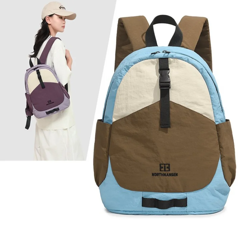 Nylon Cloth2025Summer zipper backpack one-size waterproof durable large capacity Student Commuting Versatile Backpack