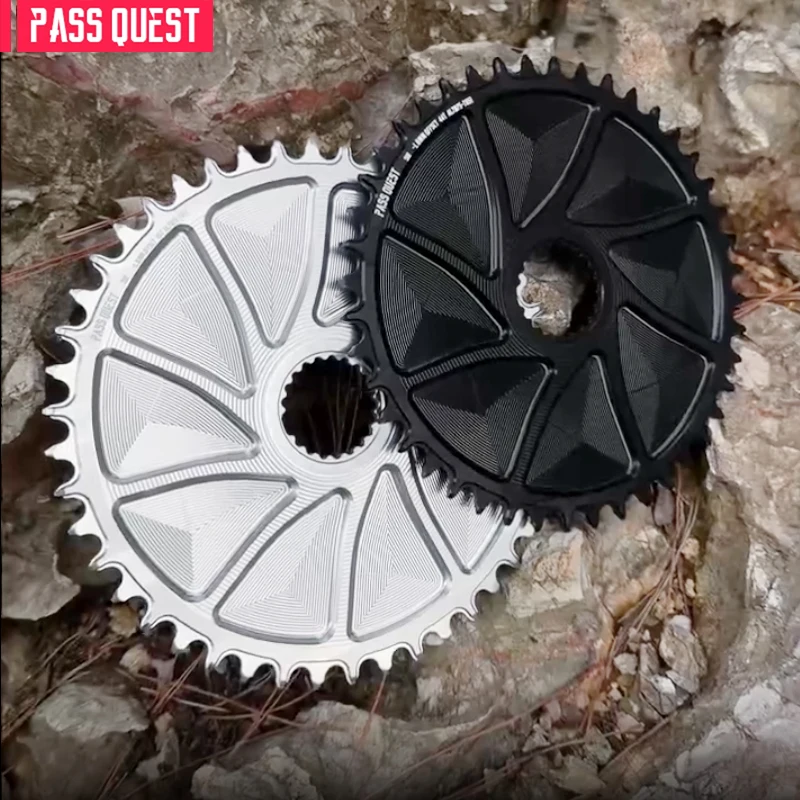 

PASS QUEST 1,8 мм Внутренний смещенный или внешний смещенный GRAVEL/ROAD Узкая широкая звездочка 40-48T для обычных цепей 9/10/11/12 скоростей