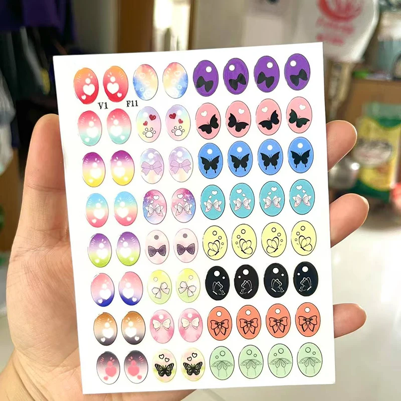 For/Cloth 17cm Labubu V1v3 Doll Eye Stickers Diy Modified Transform Labubu Material Eye Bead Stickers