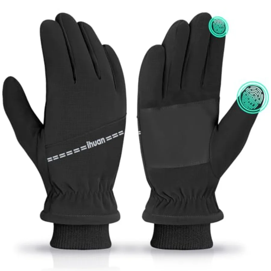 

Winter Waterproof Gloves Ski for Women Men, Cold Weather Warm Thermal Touchscreen Snow Gloves for Running Cycling