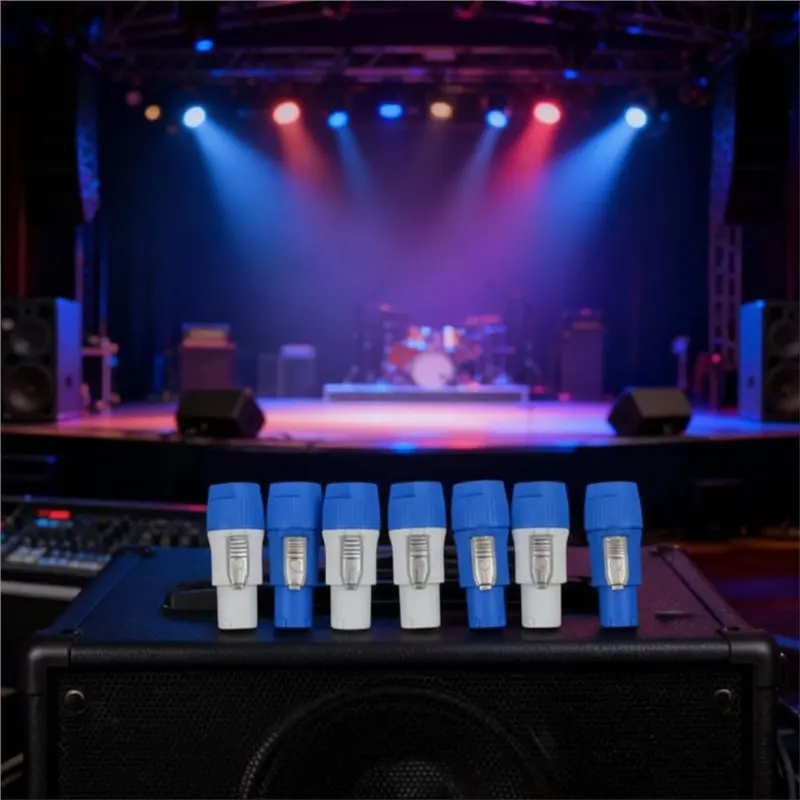【VALUE MONEY】For Neutrik Powercon NAC3FCA/NAC3FCB 8Pcs Powercon Connector 3 XLR AC Audio Stage Circular Connector Plug 3 Pins