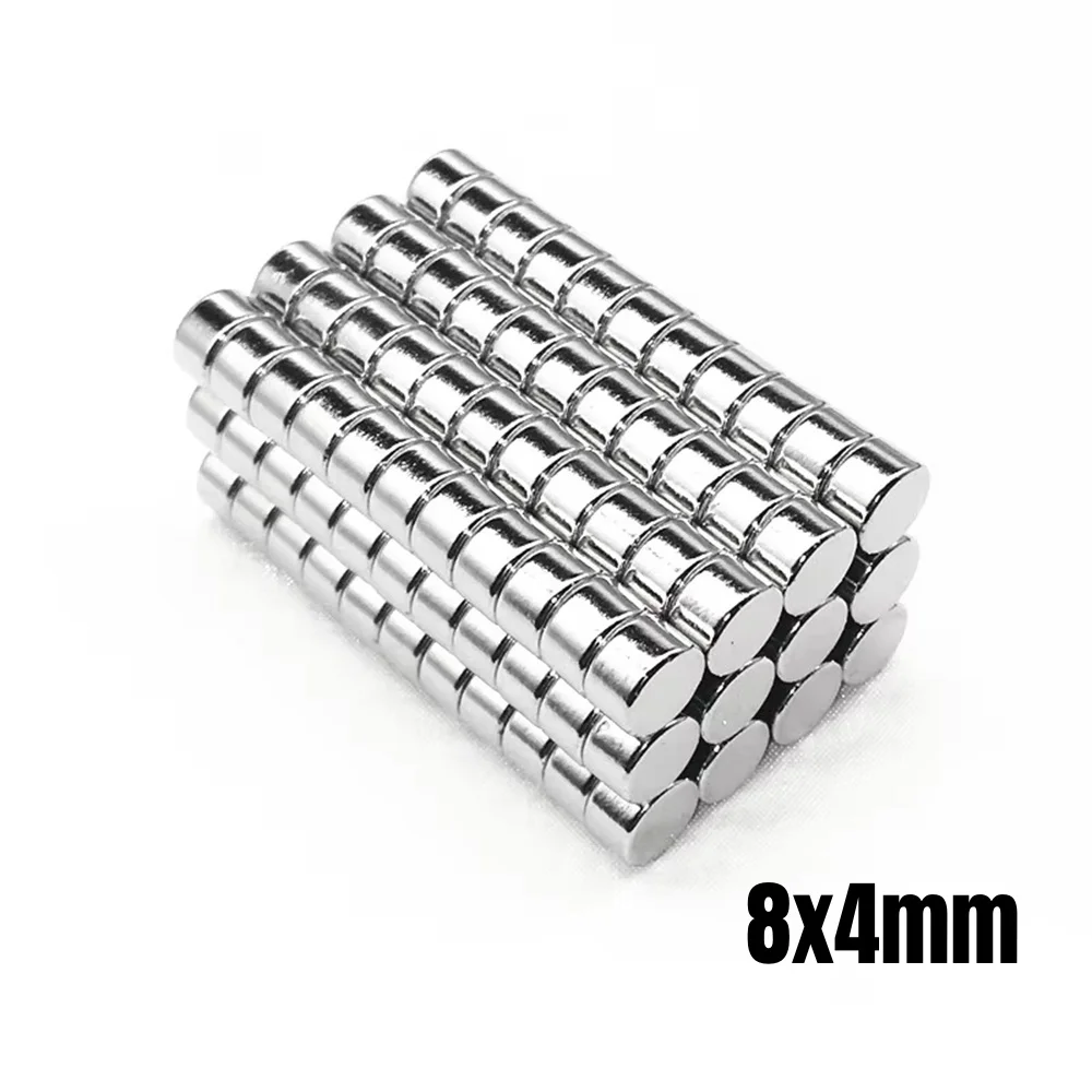 20~300pcs 8x4 Round Powerful Magnet 8mmx4mm Bulk Sheet Neodymium Magnet Disc 8x4mm Permanent Rare Earth Magnet Strong 8*4