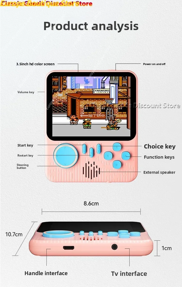 وحدة تحكم ألعاب محمولة جديدة 3.5 بوصة G7 666 في 1 آلة بطاقة الطالب الرجعية المحمولة وحدة تحكم ألعاب الحنين الرجعية #6