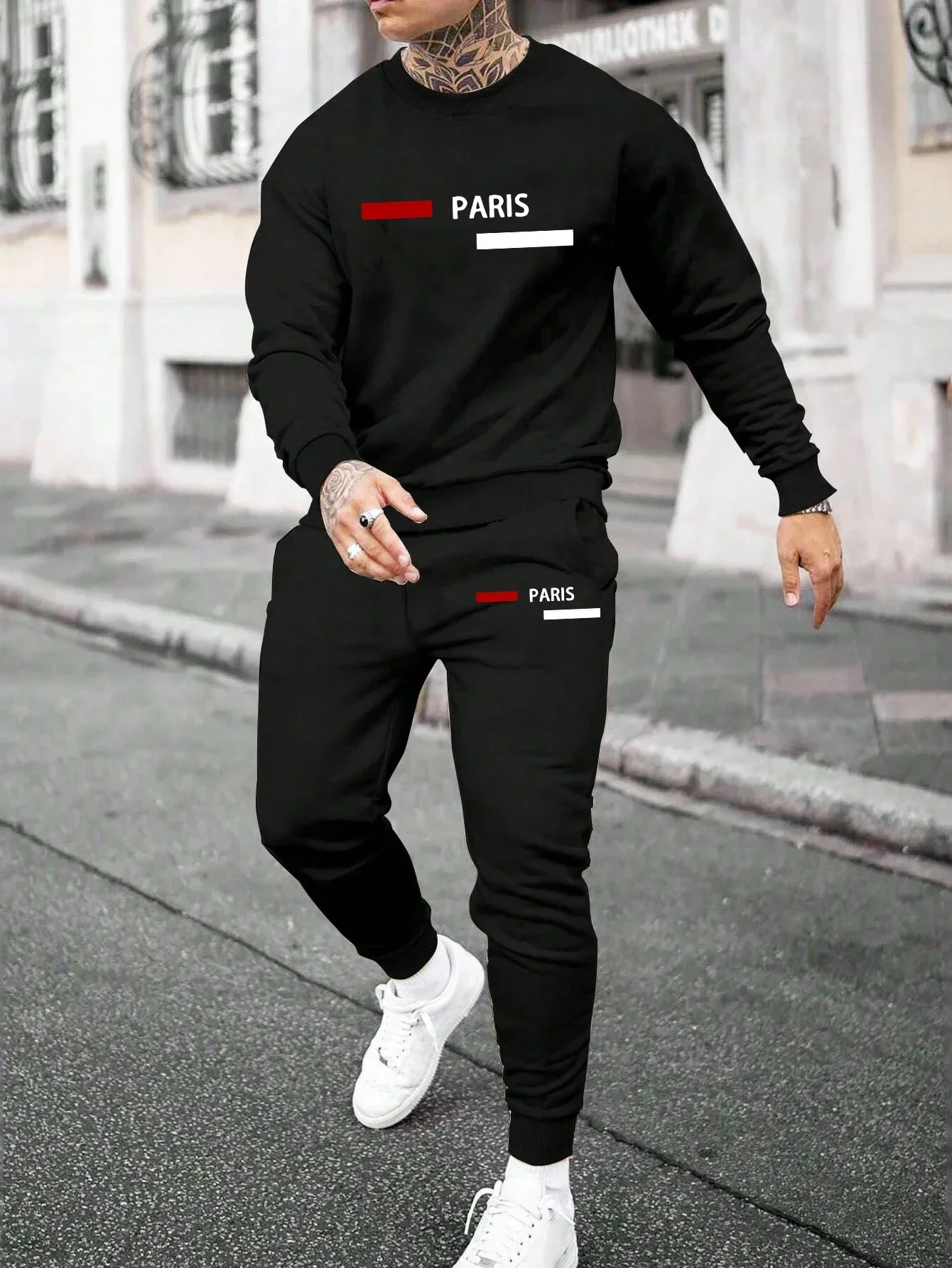 

Men's Tracksuit Daily Casual Autumn Winter Fashion Single Sweatshirts Sweatpants Men Sports Comfort Simplicity Outdoor Quality