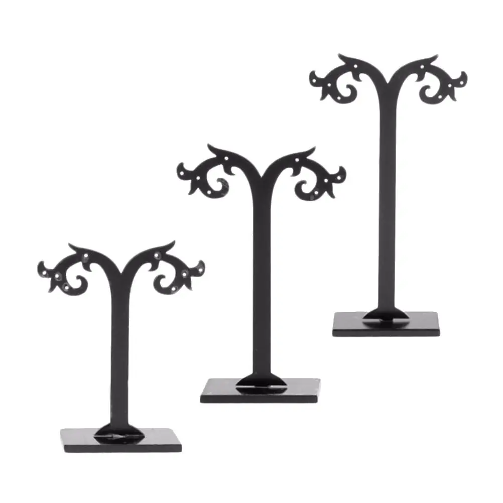 3 Pcs/Set Jewelry Organizer Show Rack Shape Earring Display Stand Acrylic Holder