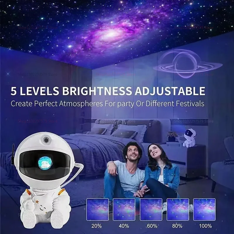 2025 جديد الإبداعية رائد الفضاء ستار ضوء عرض جو ملون ليلة مصباح هدية عيد ميلاد للأطفال الكبار ديكور غرفة نوم