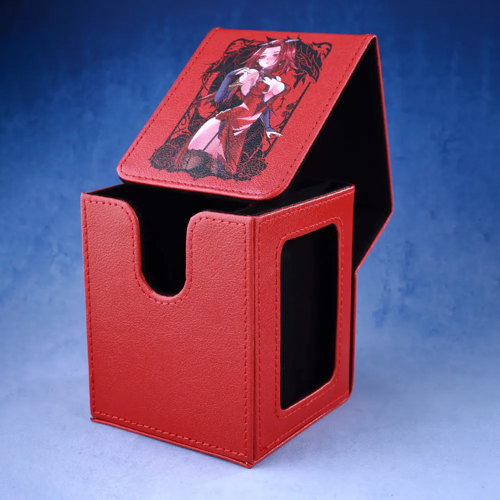 遊戯王！ ローズドラゴン イザヨイ アキ ダークマジシャンズ DIY 大容量 レザーカードボックス アニメゲームコレクションカード収納ボックス