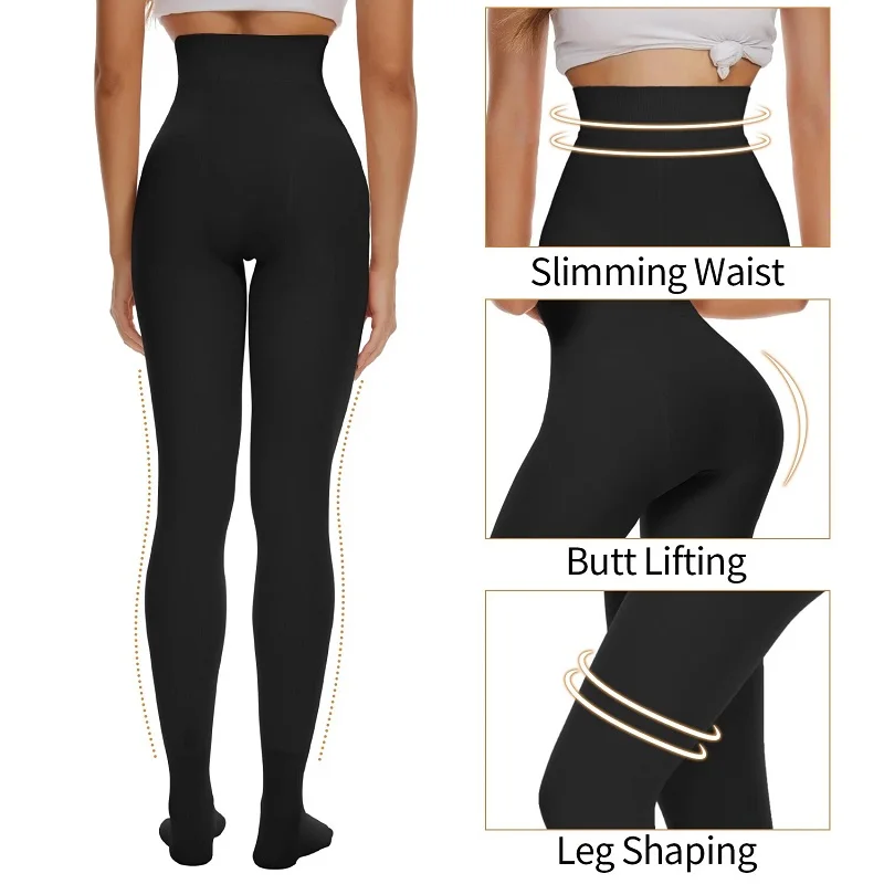 Półprzezroczyste rajstopy termiczne Rajstopy polarowe Rajstopy z podszewką do codziennego noszenia Moda zimowa