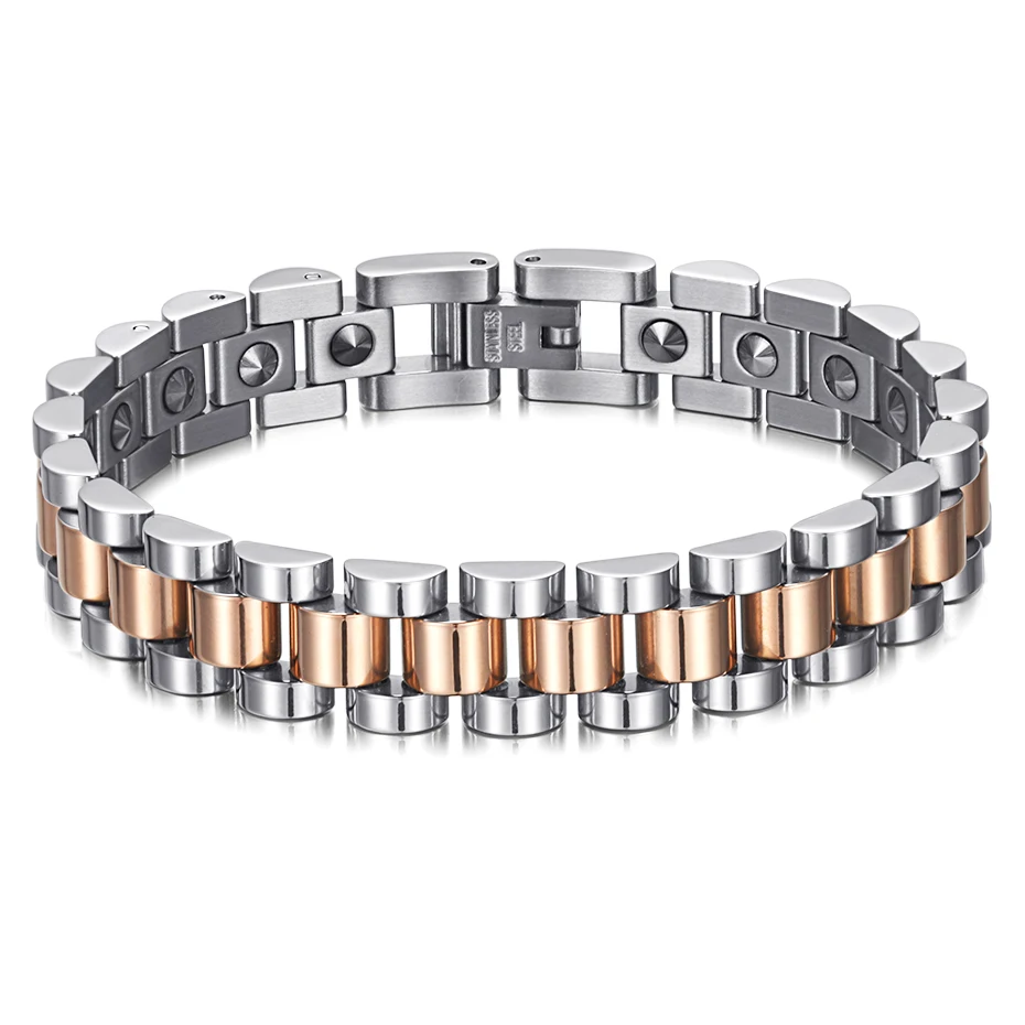 

WelMag Germanium Bracelet For Women & Men Stainless Steel Health Energy Fashion Jewelry Gifts