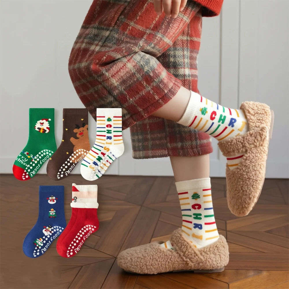 Unisex Baby Socks Non Slip - 1/5 Pares de Meias Infantis de