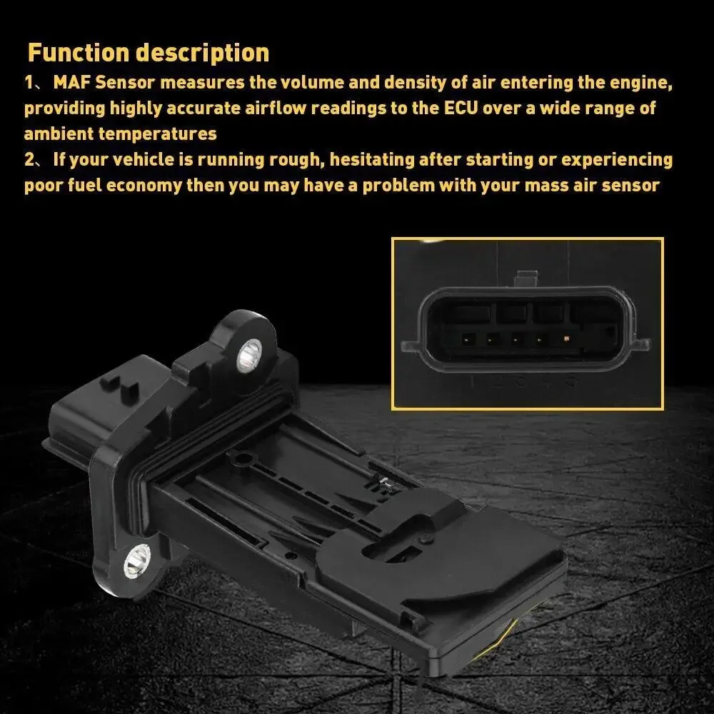 MAF0102, MA321 Luchtstroomsensor Meter Zwart voor 2013-2015 Nissan Altima 2.5/Sentra 1.8 Massa 22680-1MG0A, AFH60M39