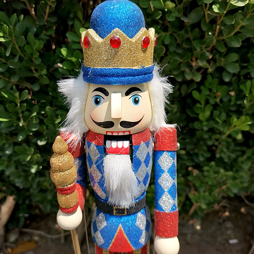 48cm 호두까기 인형 뮤직 박스 군인 춤 인형 인형 절묘한 페인트 나무 수제 인형 크리스마스 선물 장난감, HT074