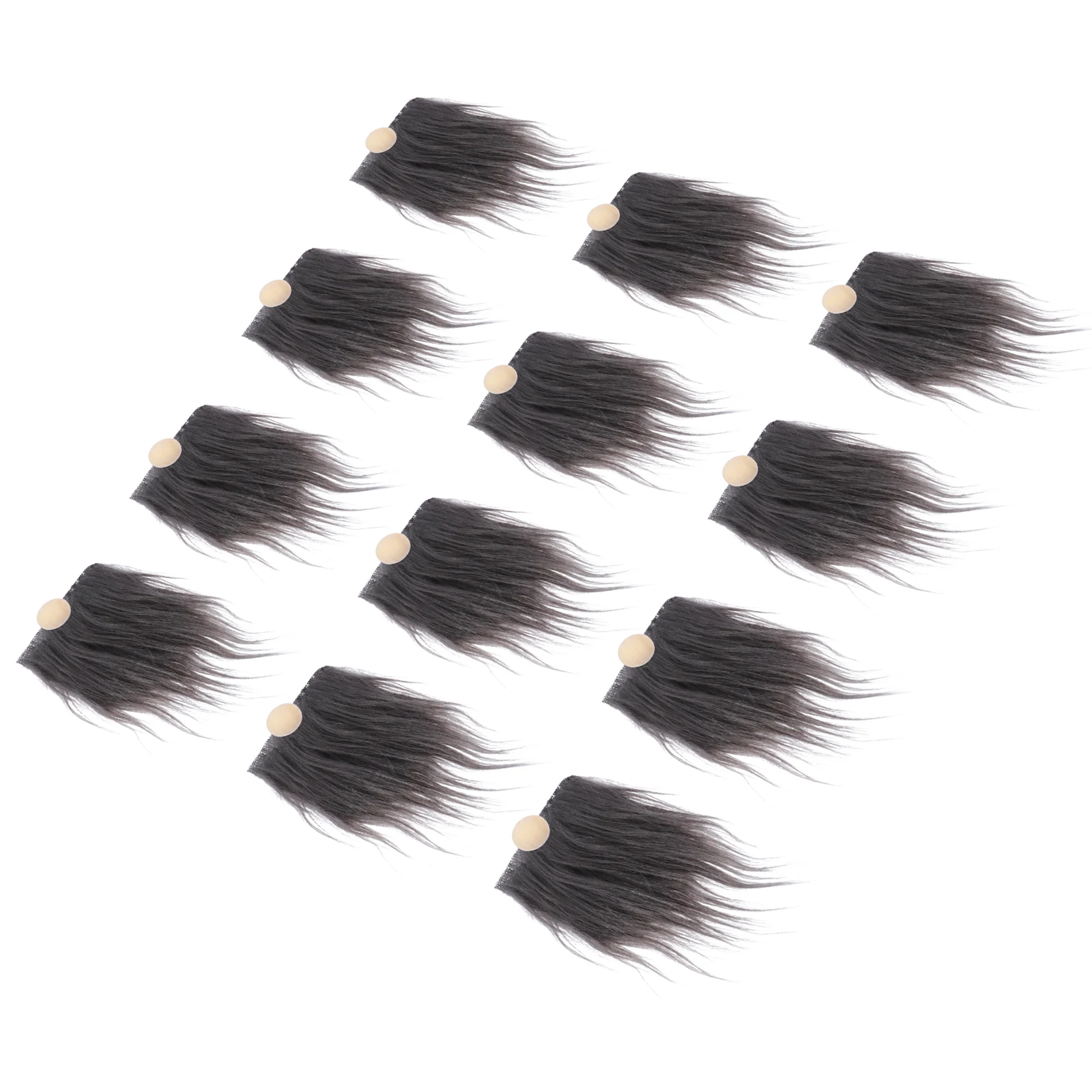 

12 set 12 Sets Faux Beard Decoration for Gnomes Dwarf Beards Craft Kit Novelty Christmas Warm Safe Materials